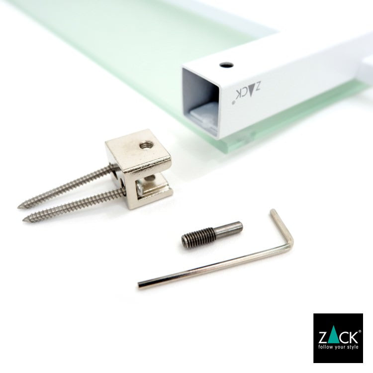 ZACK 40816 CARVO ドイツZACK社製モダンデザインのバスルームシェルフ ホワイト仕上げ 壁付けタイプ DIY [在庫有り]