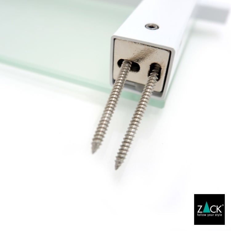 ZACK 40816 CARVO ドイツZACK社製モダンデザインのバスルームシェルフ ホワイト仕上げ 壁付けタイプ DIY [在庫有り]