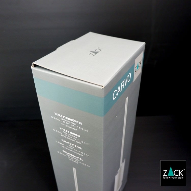 [サンプル品] ZACK 40817 CARVO ドイツZACK社製モダンデザインのトイレブラシ ホワイト仕上げ 壁付けタイプ DIY [在庫有り]