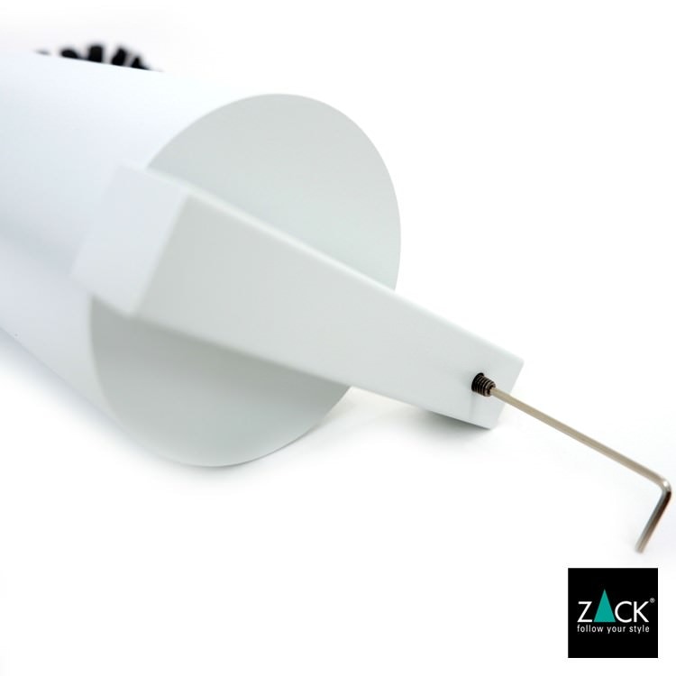 [サンプル品] ZACK 40817 CARVO ドイツZACK社製モダンデザインのトイレブラシ ホワイト仕上げ 壁付けタイプ DIY [在庫有り]