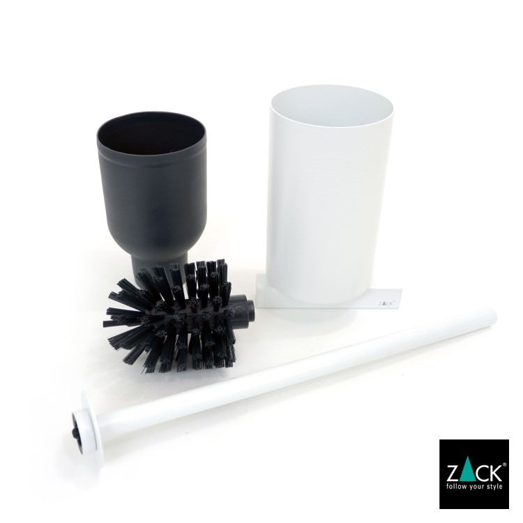 ZACK 40817 CARVO ドイツZACK社製モダンデザインのトイレブラシ ホワイト仕上げ 壁付けタイプ DIY [在庫有り]