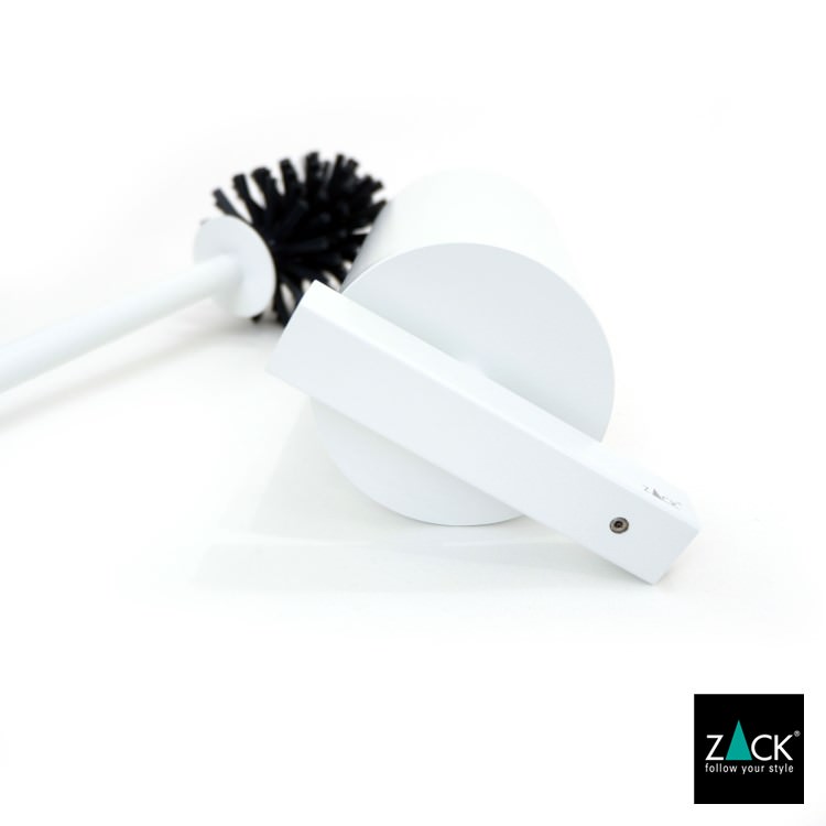 ZACK 40817 CARVO ドイツZACK社製モダンデザインのトイレブラシ ホワイト仕上げ 壁付けタイプ DIY [在庫有り]