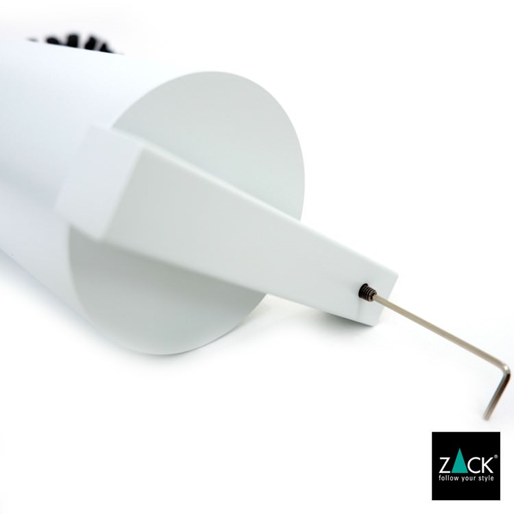 ZACK 40817 CARVO ドイツZACK社製モダンデザインのトイレブラシ ホワイト仕上げ 壁付けタイプ DIY [在庫有り]