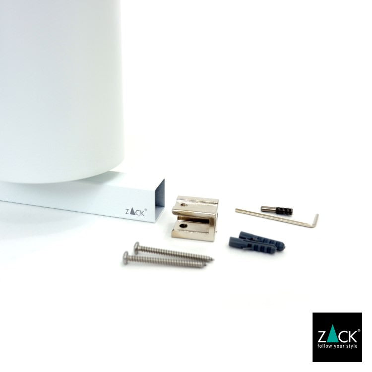 ZACK 40817 CARVO ドイツZACK社製モダンデザインのトイレブラシ ホワイト仕上げ 壁付けタイプ DIY [在庫有り]