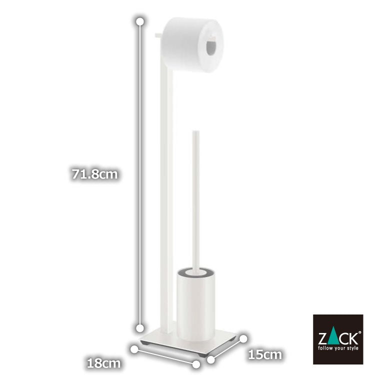 [サンプル品]ZACK 40818 CARVO ドイツZACK社製モダンデザインのトイレットバトラー ホワイト仕上げ [在庫有り]