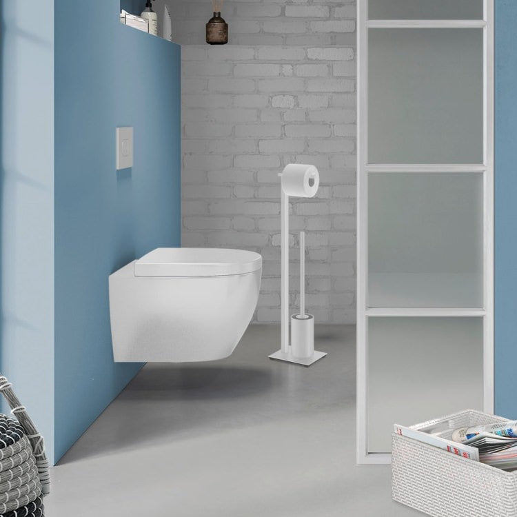 [サンプル品]ZACK 40818 CARVO ドイツZACK社製モダンデザインのトイレットバトラー ホワイト仕上げ [在庫有り]