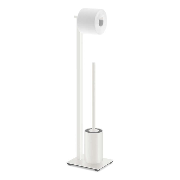 ZACK 40818 CARVO ドイツZACK社製モダンデザインのトイレットペーパースタンド トイレットバトラー ホワイト仕上げ [在庫有り]
