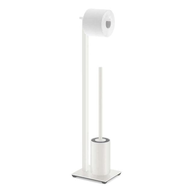 ZACK 40818 CARVO ドイツZACK社製モダンデザインのトイレットペーパースタンド トイレットバトラー ホワイト仕上げ [在庫有り]
