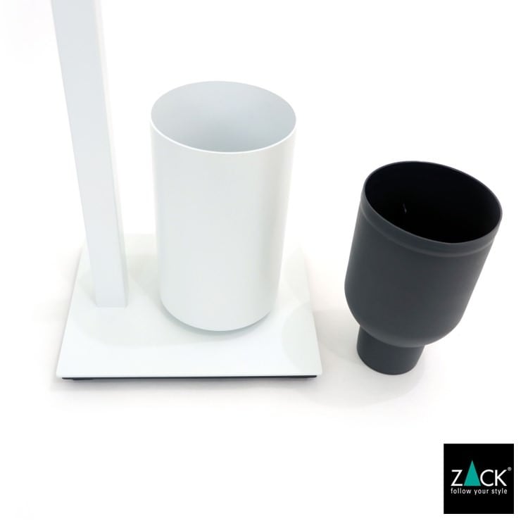 ZACK 40818 CARVO ドイツZACK社製モダンデザインのトイレットペーパースタンド トイレットバトラー ホワイト仕上げ [在庫有り]
