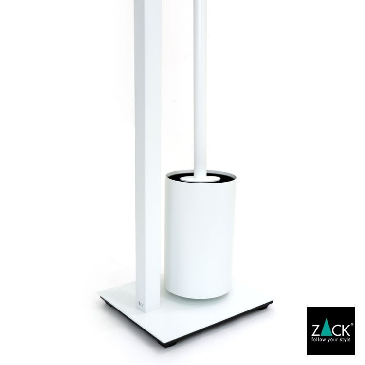 ZACK 40818 CARVO ドイツZACK社製モダンデザインのトイレットペーパースタンド トイレットバトラー ホワイト仕上げ [在庫有り]