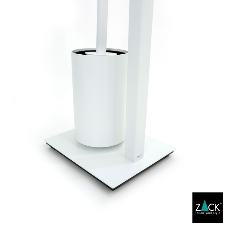 ZACK 40818 CARVO ドイツZACK社製モダンデザインのトイレットペーパースタンド トイレットバトラー ホワイト仕上げ [在庫有り]