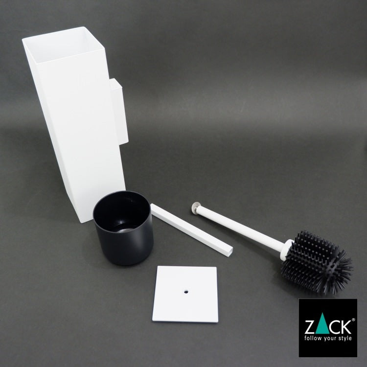 ZACK 40821 CARVO ドイツZACK社製モダンデザインのトイレブラシ ホワイト仕上げ 壁付けタイプ DIY [在庫有り]