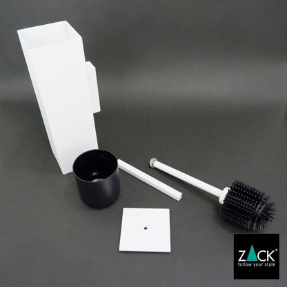 ZACK 40821 CARVO ドイツZACK社製モダンデザインのトイレブラシ ホワイト仕上げ 壁付けタイプ DIY [在庫有り]