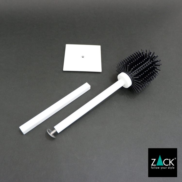 ZACK 40821 CARVO ドイツZACK社製モダンデザインのトイレブラシ ホワイト仕上げ 壁付けタイプ DIY [在庫有り]