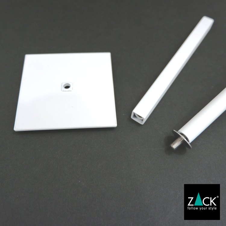 ZACK 40821 CARVO ドイツZACK社製モダンデザインのトイレブラシ ホワイト仕上げ 壁付けタイプ DIY [在庫有り]