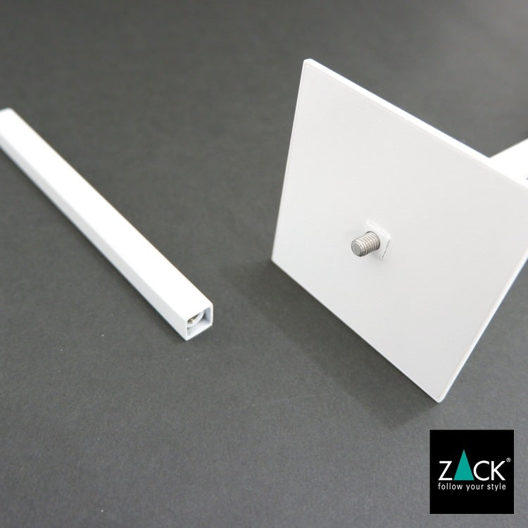 ZACK 40821 CARVO ドイツZACK社製モダンデザインのトイレブラシ ホワイト仕上げ 壁付けタイプ DIY [在庫有り]