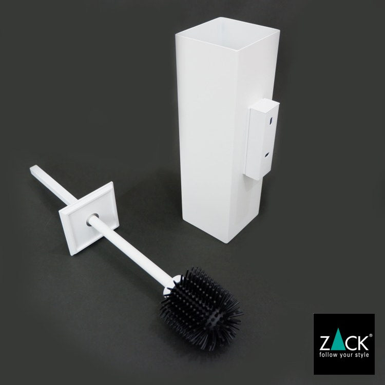 ZACK 40821 CARVO ドイツZACK社製モダンデザインのトイレブラシ ホワイト仕上げ 壁付けタイプ DIY [在庫有り]