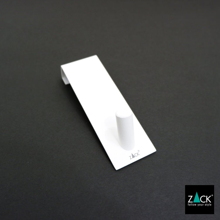 ZACK 40830 EXIT ドイツZACK社製モダンデザインのドアフック ホワイト仕上げ ドア幅19mm用 [在庫有り] H2-31