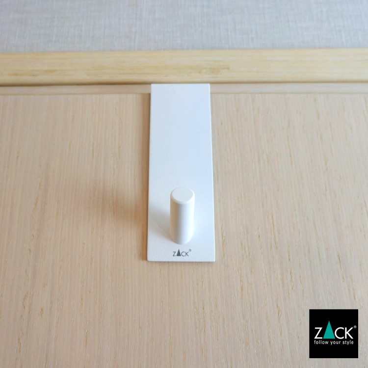 ZACK 40830 EXIT ドイツZACK社製モダンデザインのドアフック ホワイト仕上げ ドア幅19mm用 [在庫有り] H2-31