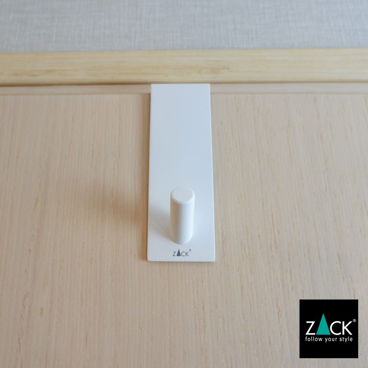 ZACK 40831 EXIT ドイツZACK社製モダンデザインのドアフック ホワイト仕上げ ドア幅41mm用 [在庫有り]H1