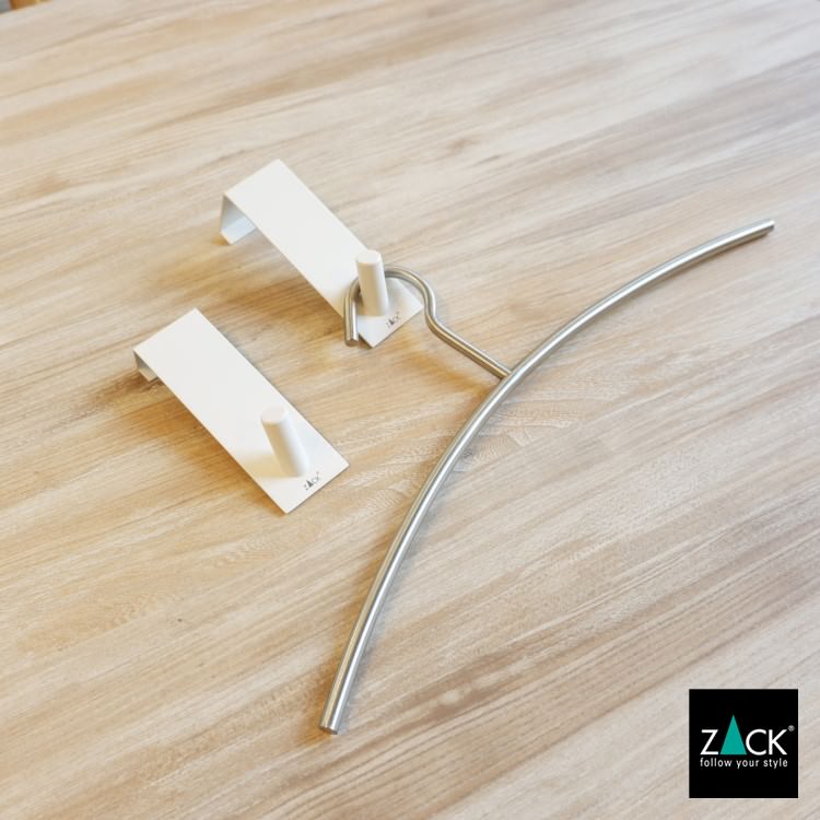 ZACK 40831 EXIT ドイツZACK社製モダンデザインのドアフック ホワイト仕上げ ドア幅41mm用 [在庫有り]H1