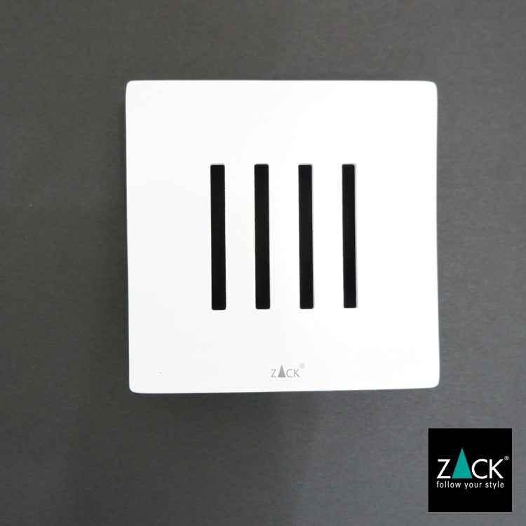 ZACK 40839 ABBACO ドイツZACK社製モダンデザインのソープディッシュ ホワイト仕上げ [お取寄せ] H2-13