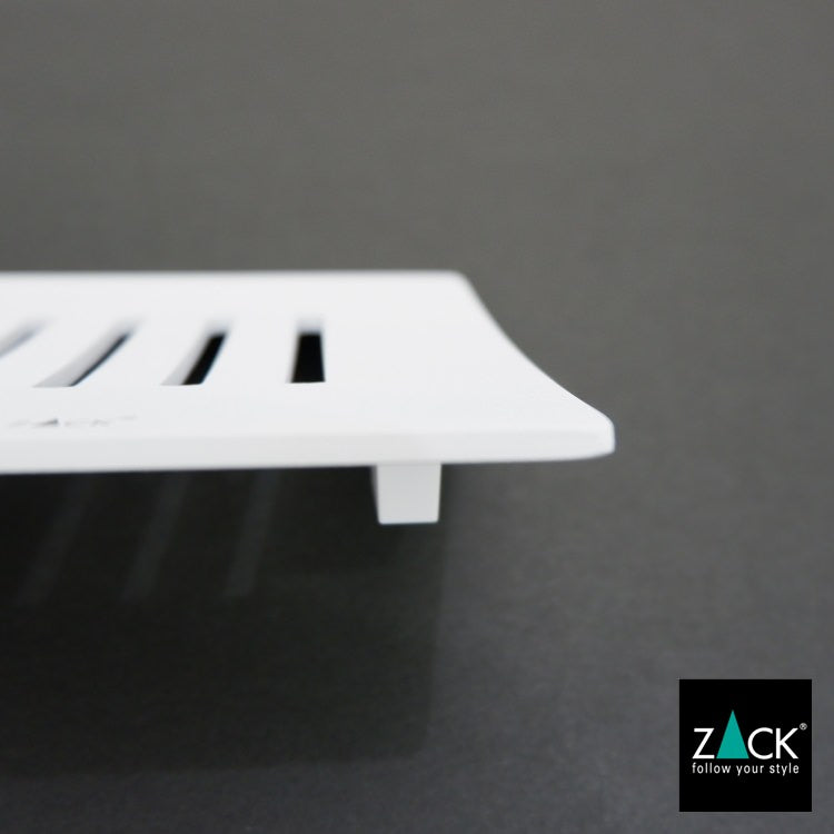 ZACK 40839 ABBACO ドイツZACK社製モダンデザインのソープディッシュ ホワイト仕上げ [お取寄せ] H2-13