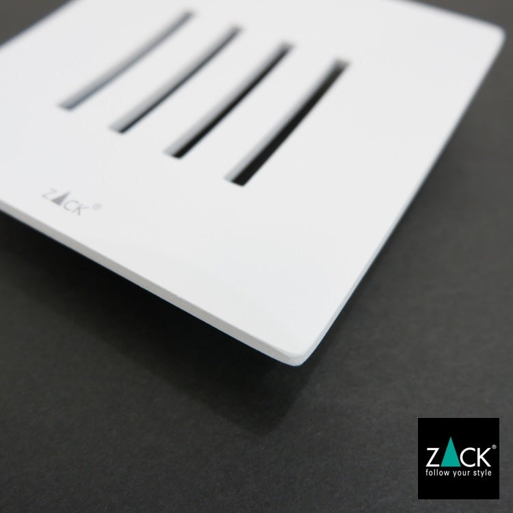ZACK 40839 ABBACO ドイツZACK社製モダンデザインのソープディッシュ ホワイト仕上げ [お取寄せ] H2-13