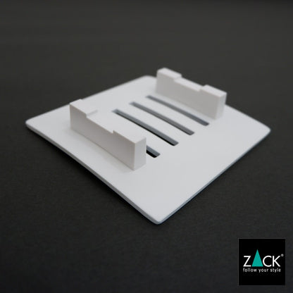 ZACK 40839 ABBACO ドイツZACK社製モダンデザインのソープディッシュ ホワイト仕上げ [お取寄せ] H2-13