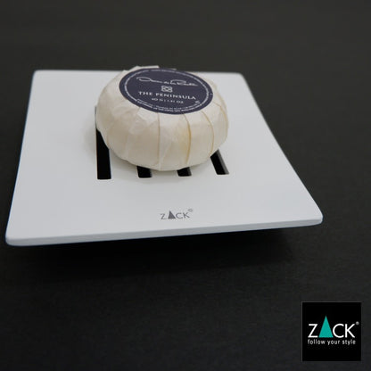 ZACK 40839 ABBACO ドイツZACK社製モダンデザインのソープディッシュ ホワイト仕上げ [お取寄せ] H2-13