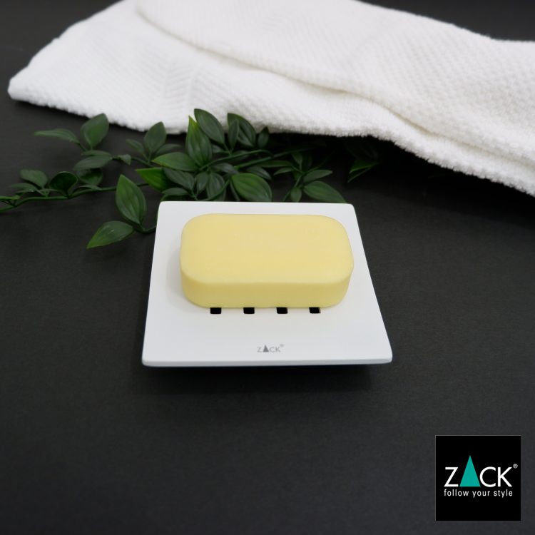 ZACK 40839 ABBACO ドイツZACK社製モダンデザインのソープディッシュ ホワイト仕上げ [お取寄せ] H2-13