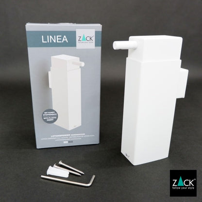 ZACK 40840 LINEA ドイツZACK社製モダンデザインのリキッドディスペンサー ホワイト仕上げ 壁付けタイプ DIY [在庫有り]