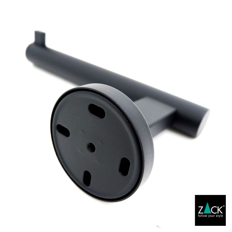 ZACK 40850 SCALA ドイツZACK社製モダンデザインのトイレットペーパーホルダー マットブラック 壁付けタイプ DIY [お取寄せ]