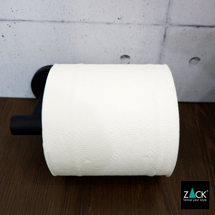 ZACK 40850 SCALA ドイツZACK社製モダンデザインのトイレットペーパーホルダー マットブラック 壁付けタイプ DIY [お取寄せ]