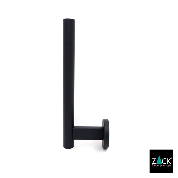 ZACK 40851 SCALA ドイツZACK社製モダンデザインのスペアトイレットペーパーホルダー 予備ロール マットブラック 壁付けタイプ DIY [在庫有り]