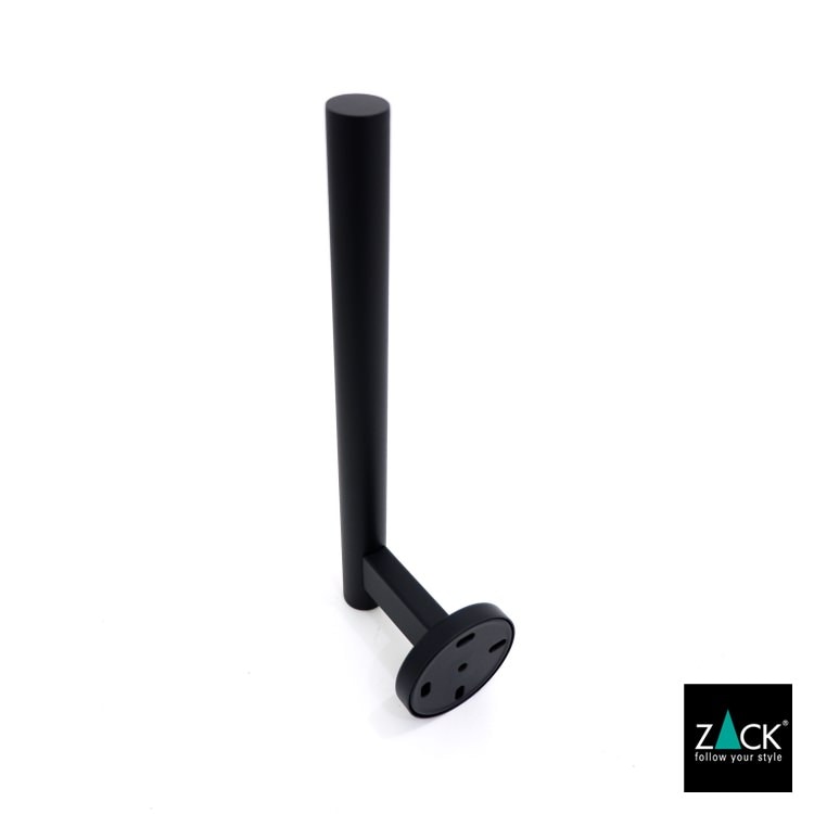 ZACK 40851 SCALA ドイツZACK社製モダンデザインのスペアトイレットペーパーホルダー 予備ロール マットブラック 壁付けタイプ DIY [在庫有り]
