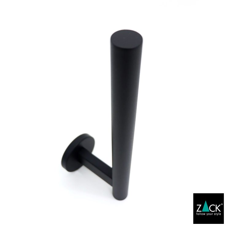 ZACK 40851 SCALA ドイツZACK社製モダンデザインのスペアトイレットペーパーホルダー 予備ロール マットブラック 壁付けタイプ DIY [在庫有り]