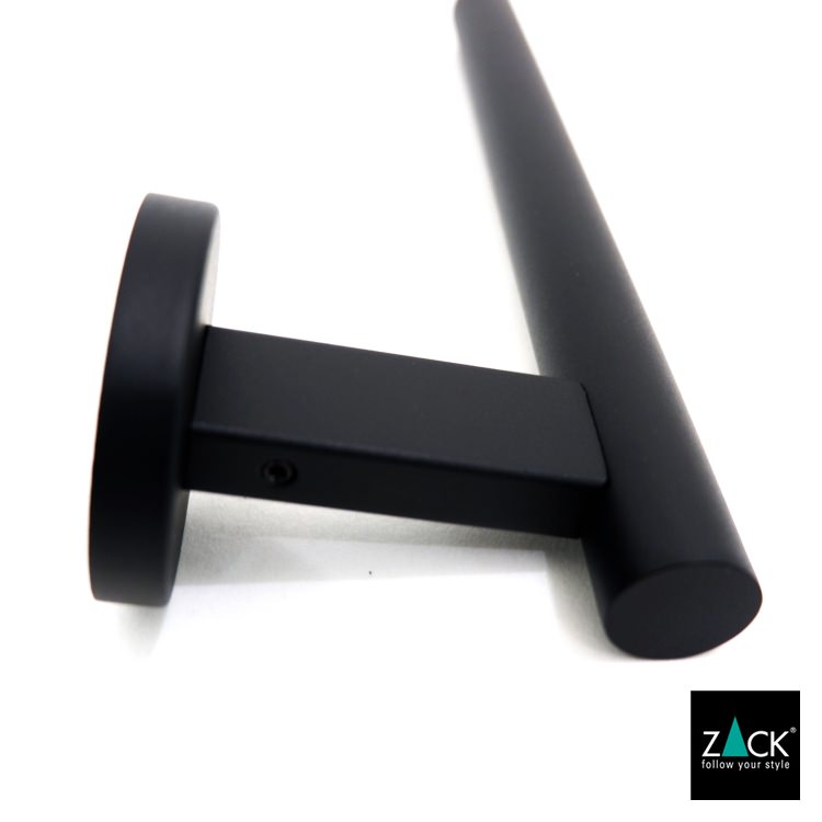 ZACK 40851 SCALA ドイツZACK社製モダンデザインのスペアトイレットペーパーホルダー 予備ロール マットブラック 壁付けタイプ DIY [在庫有り]