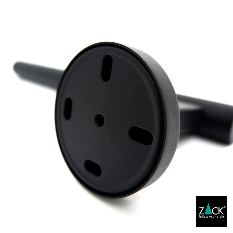 ZACK 40851 SCALA ドイツZACK社製モダンデザインのスペアトイレットペーパーホルダー 予備ロール マットブラック 壁付けタイプ DIY [在庫有り]
