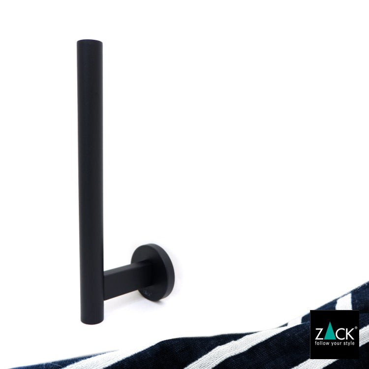 ZACK 40851 SCALA ドイツZACK社製モダンデザインのスペアトイレットペーパーホルダー 予備ロール マットブラック 壁付けタイプ DIY [在庫有り]