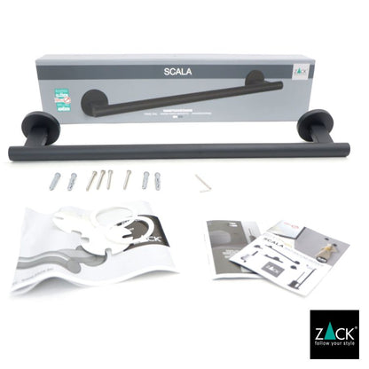 ZACK 40853 SCALA ドイツZACK社製モダンデザインのタオルレール マットブラック [在庫有り]