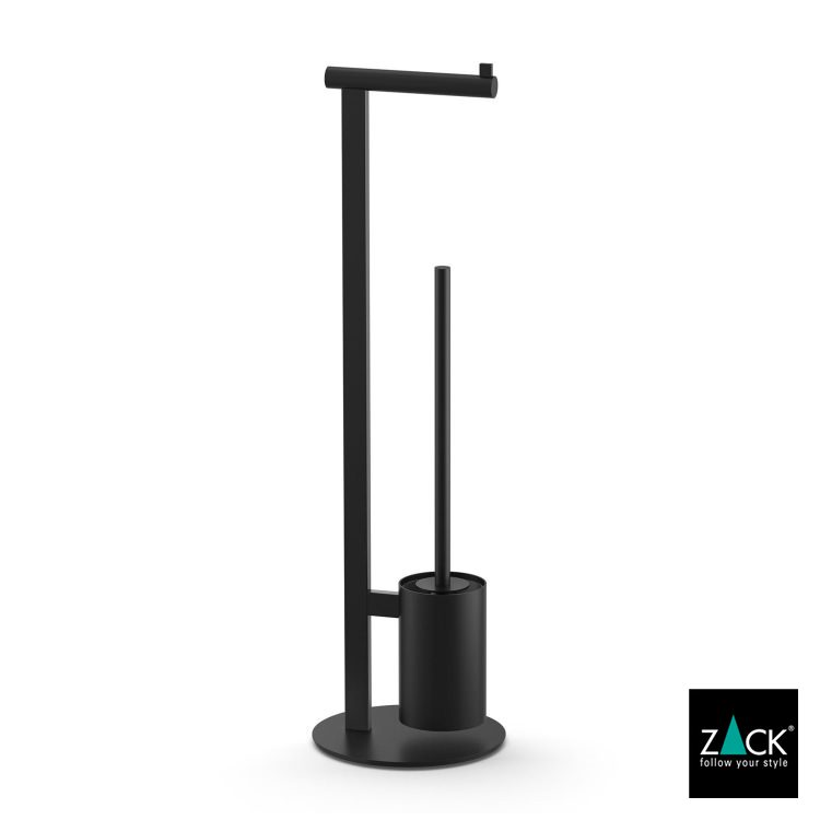 ZACK 40856 SCALA ドイツZACK社製モダンデザインのトイレットペーパースタンド トイレットバトラー マットブラック [在庫有り] H2-12