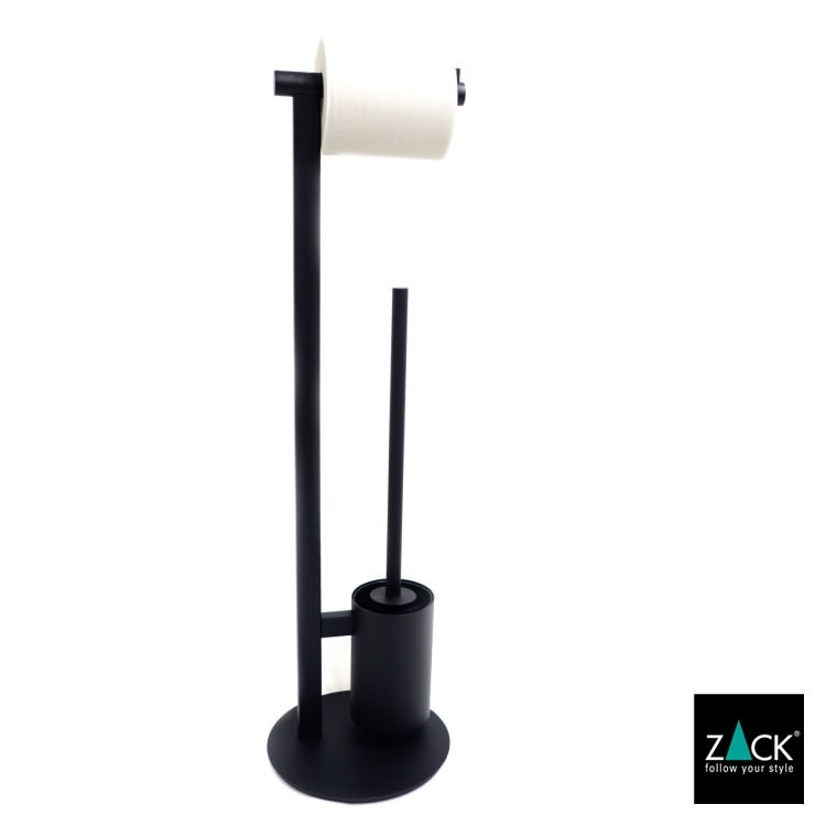ZACK 40856 SCALA ドイツZACK社製モダンデザインのトイレットペーパースタンド トイレットバトラー マットブラック [在庫有り] H2-12