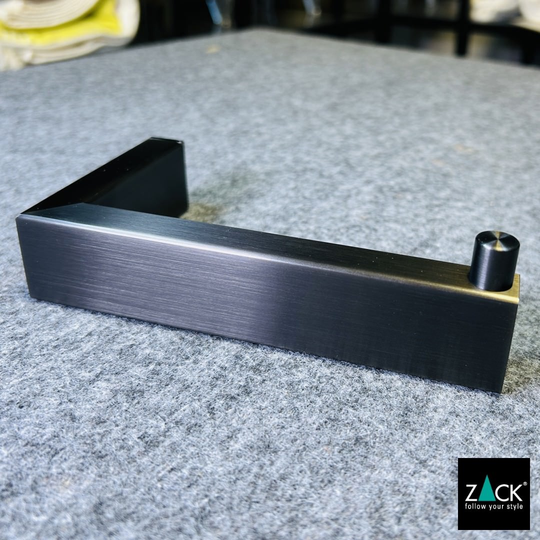 ZACK 40875 LINEA ドイツZACK社製モダンデザインのトイレットペーパーホルダー グラファイト 壁付けタイプ DIY [お取寄せ]