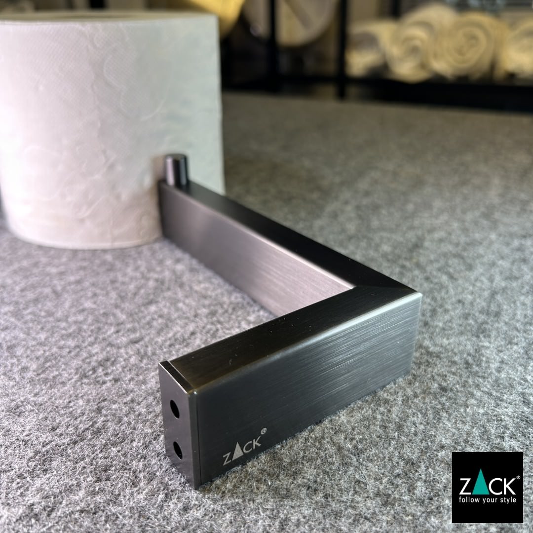 ZACK 40875 LINEA ドイツZACK社製モダンデザインのトイレットペーパーホルダー グラファイト 壁付けタイプ DIY [お取寄せ]