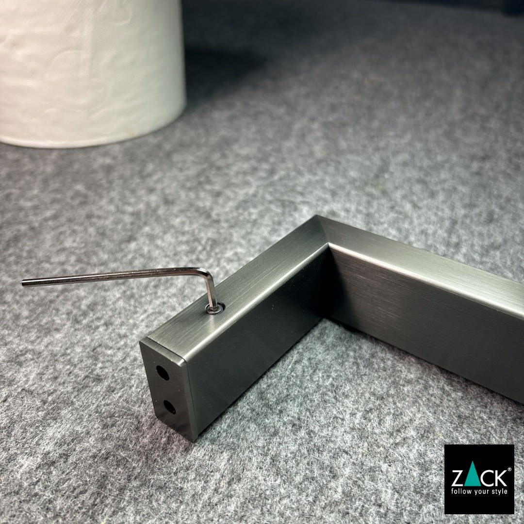 ZACK 40875 LINEA ドイツZACK社製モダンデザインのトイレットペーパーホルダー グラファイト 壁付けタイプ DIY [お取寄せ]