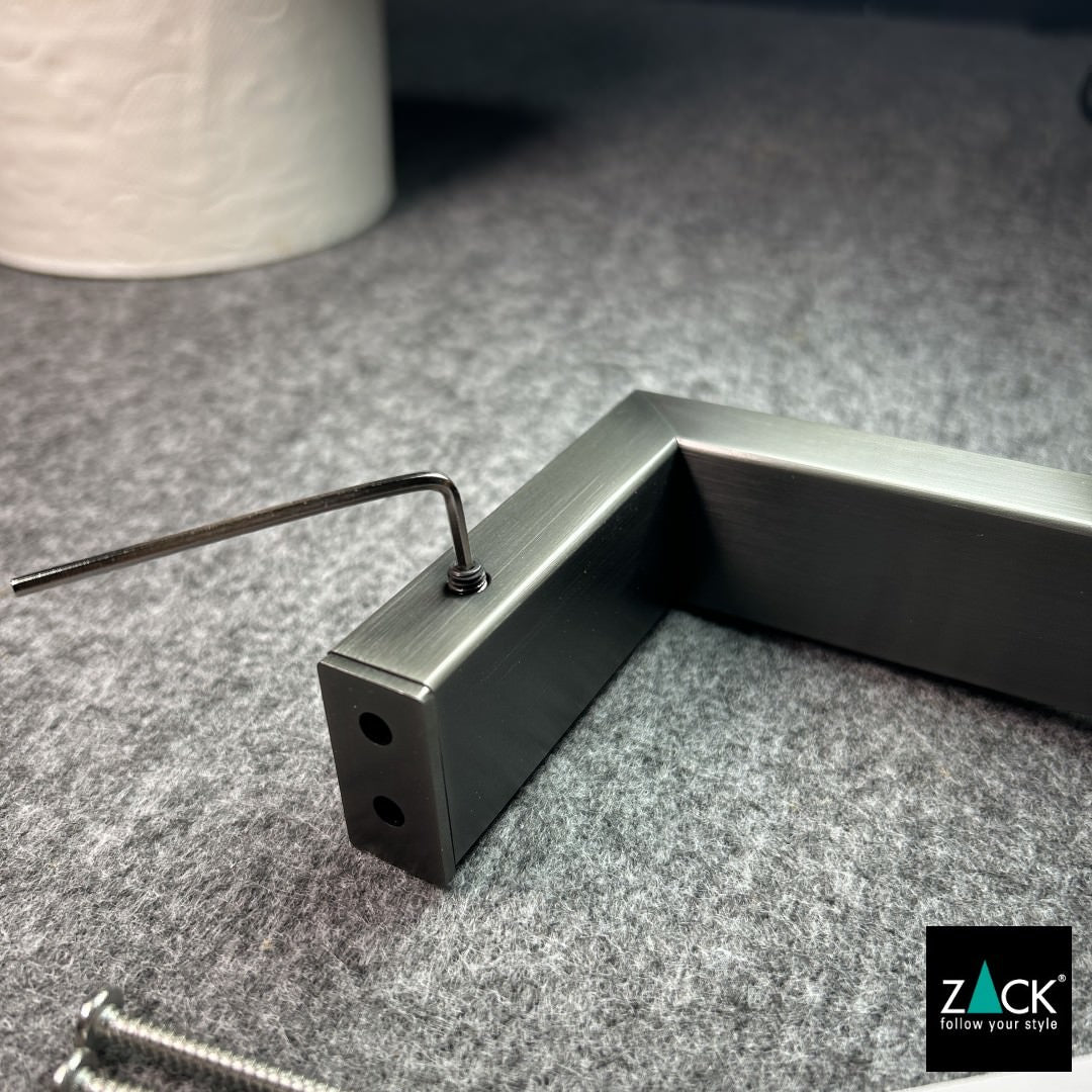 ZACK 40875 LINEA ドイツZACK社製モダンデザインのトイレットペーパーホルダー グラファイト 壁付けタイプ DIY [お取寄せ]