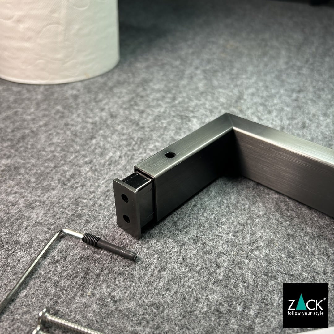 ZACK 40875 LINEA ドイツZACK社製モダンデザインのトイレットペーパーホルダー グラファイト 壁付けタイプ DIY [お取寄せ]
