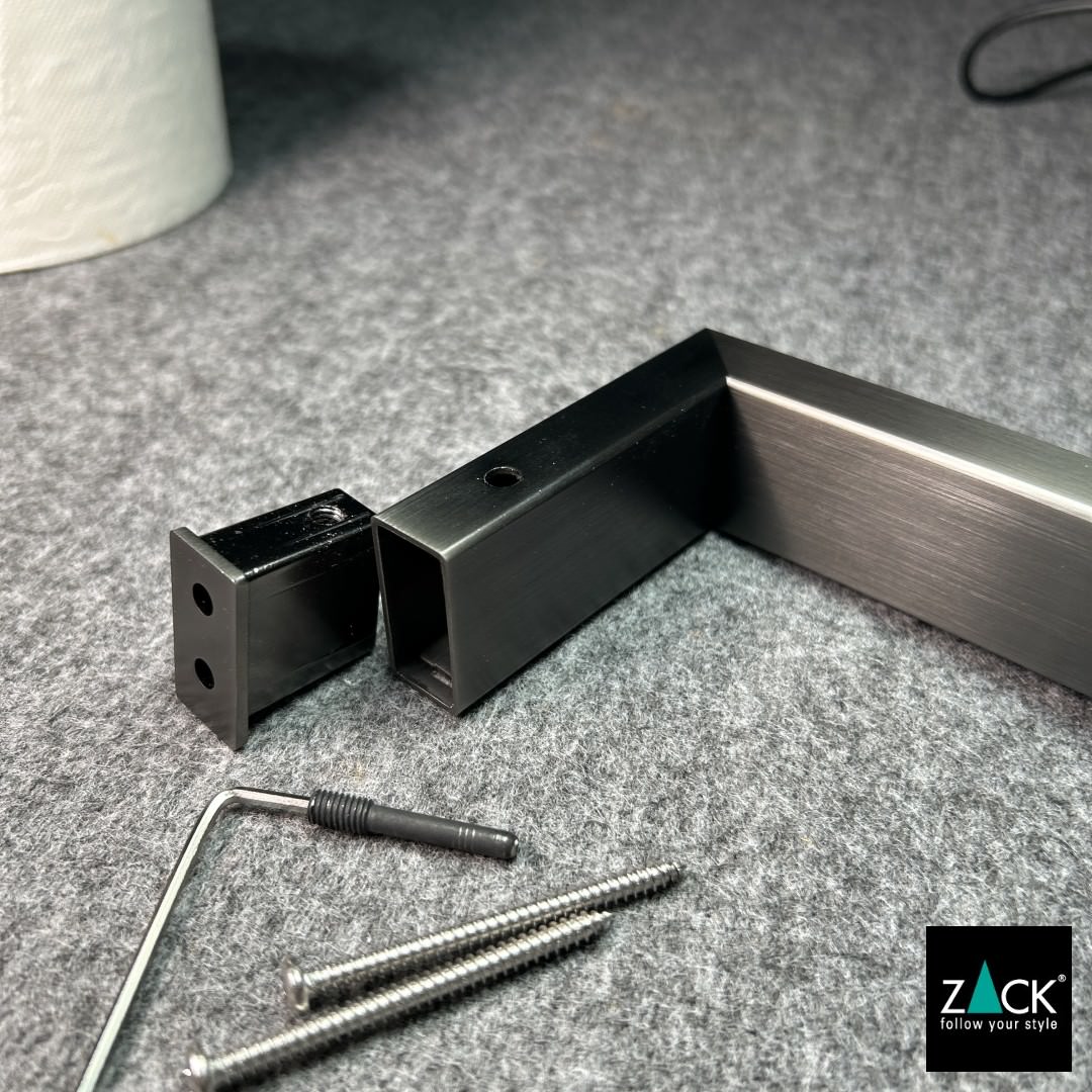 ZACK 40875 LINEA ドイツZACK社製モダンデザインのトイレットペーパーホルダー グラファイト 壁付けタイプ DIY [お取寄せ]