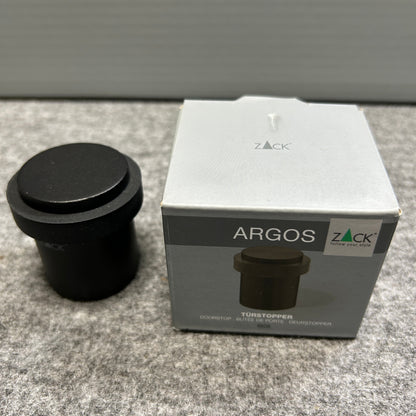 [SAMPLE] [廃番] ドアストッパー（戸当たり）｜ZACK 50633 ARGOS MB 玄関ストッパー 扉ストッパー 固定タイプ 戸当り 床付 直径5cm 高さ5cm 18/10ステンレス製 マットブラック